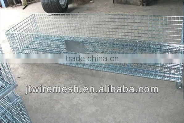 Mesh box wire cage metal bin storage container