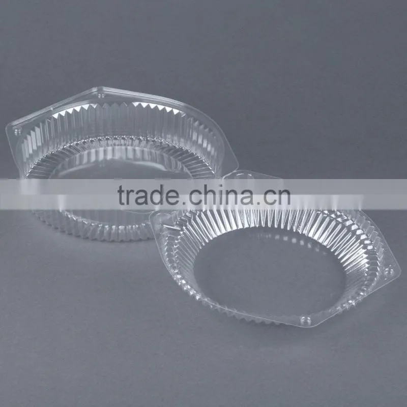 OEM round hinged clamshell cheesecake containers