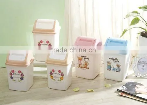The most popular Plastic PP lady's room trash bins indoor living room