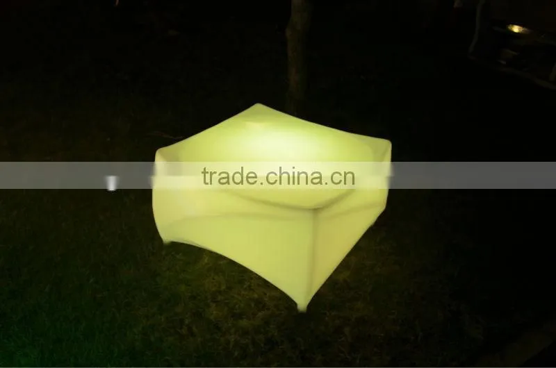 Multi color changing LED outdoor square table