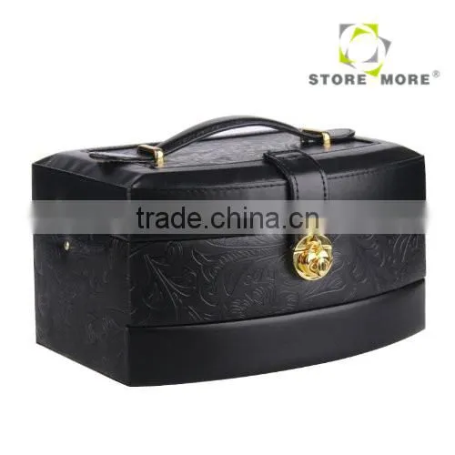 Fashion Faux Leather Brass Locks For Jewelry Box