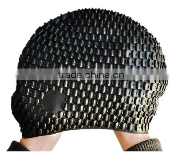 High quality and fashion design silicone ear waterproof swim caps
