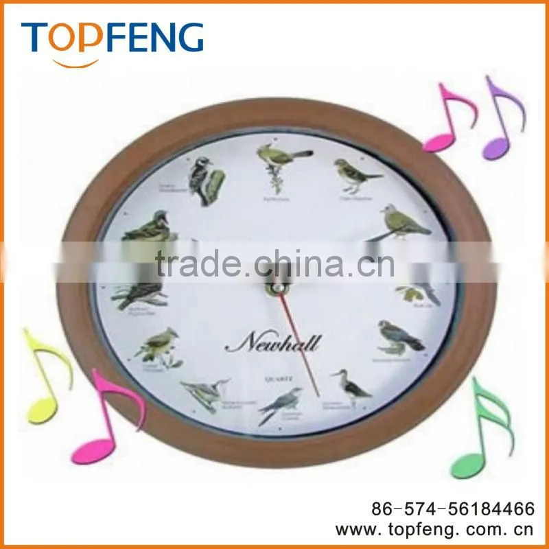 Newhall Singing Bird Wall Clock /Singing Bird Wall Clock/12 Unique Bird Songs Chirping Hourly clock