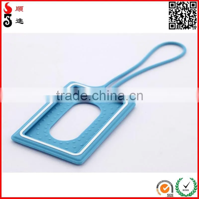 2016 new custom 3D soft silicone luggage tag/ rubber bag tag