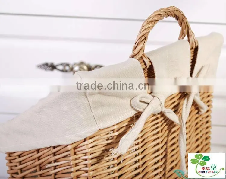Household receive basket Hand woven wood chip basket