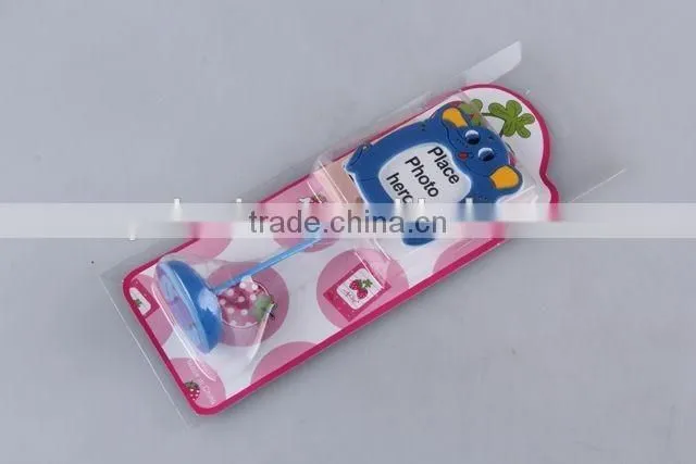 Cartoon car/animal design silicone vertical mini photo frame hot sale photo holder
