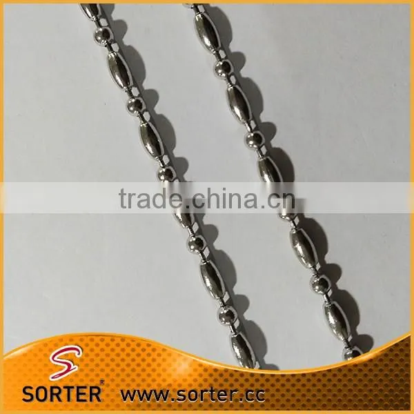 Water fall effect shiny metal ball chain room divider
