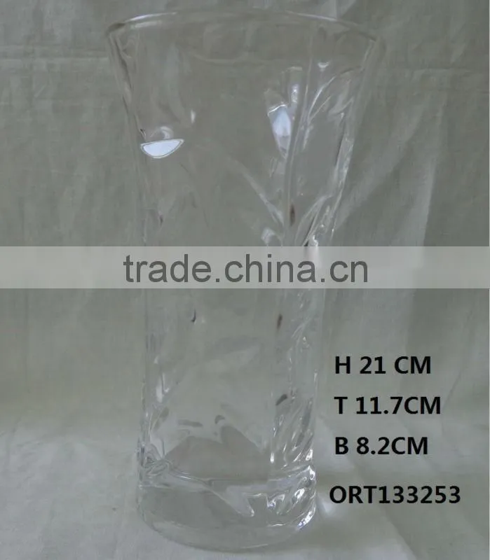 Decorative table glass vase, customized art flower vase
