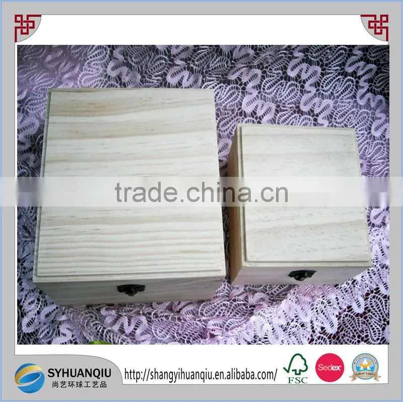 High Qualiy Handmade Natural Pine wooden food box without lid