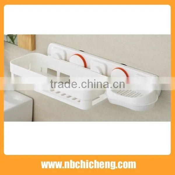 High quality bath accessories holder plastic storage holder wall mounted shelf