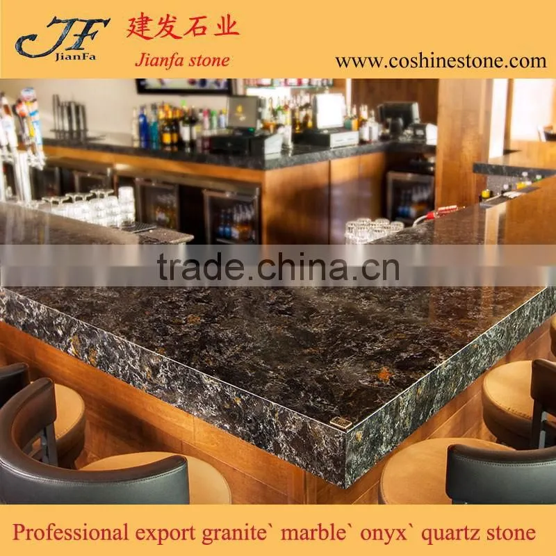 Hottest sale granite type quartz commercial bar countertop design