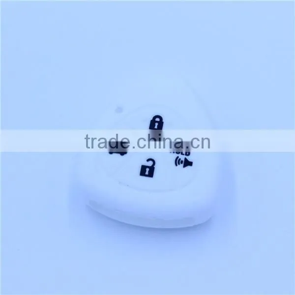 Triangle shaped Silicone car key shell with led light hole. fob key case for toyota 4 buttons