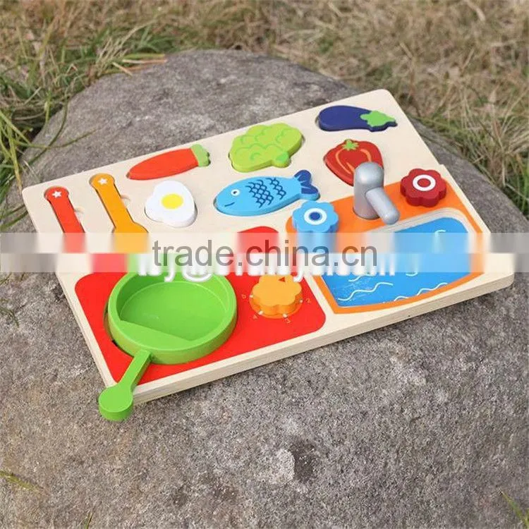 New design preschool play food wooden toy kitchen accessories for kids W10B187