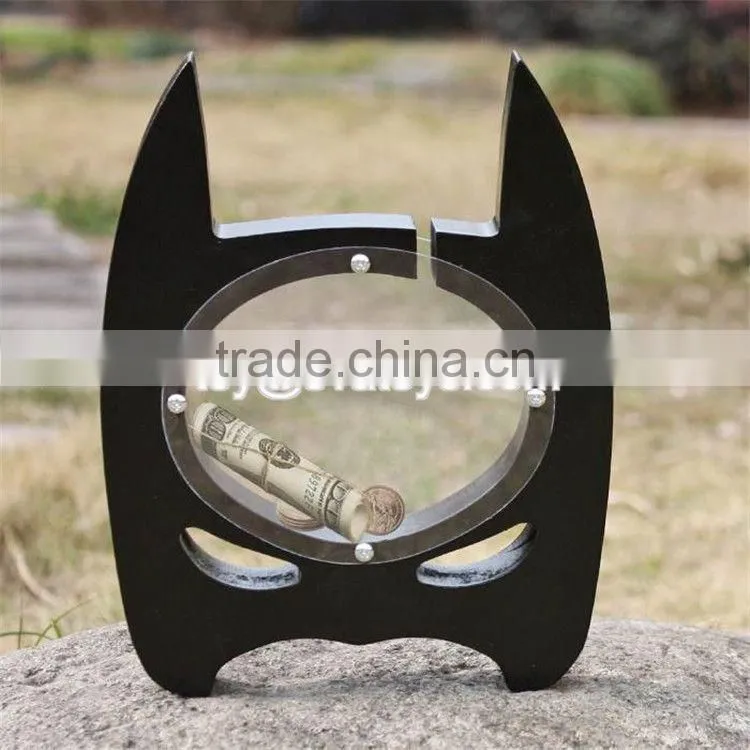 New design large wooden piggy bank for adults creative black wooden piggy bank for adults W02A254