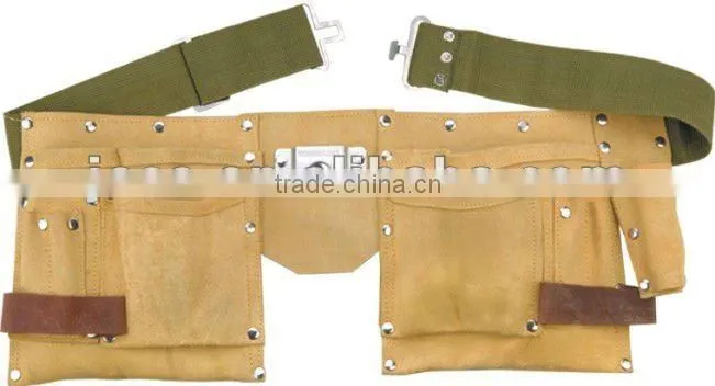 Cow split leather tool belt