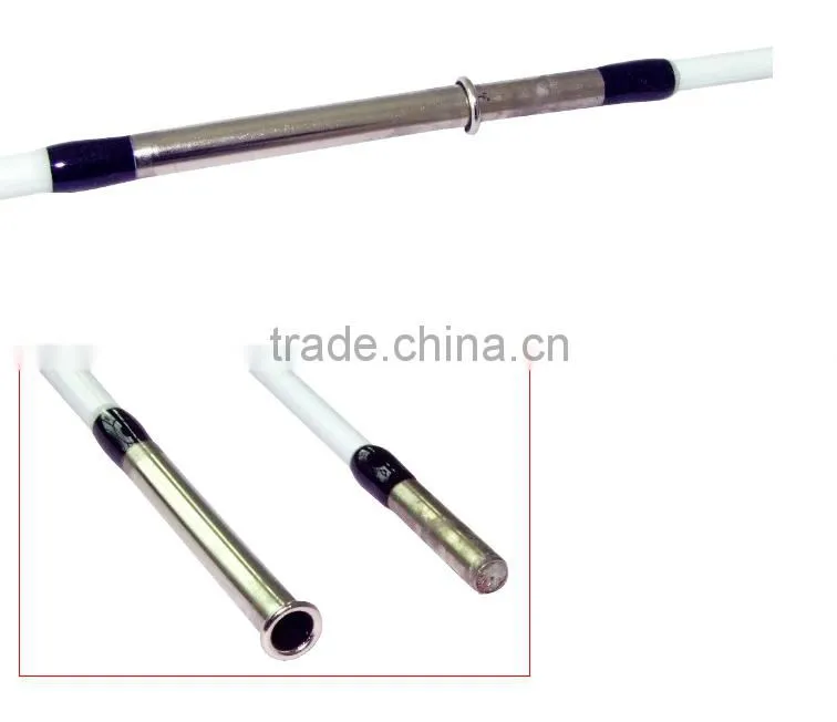 White Color 2-Section Fiberglass Spinning Fishing Rod