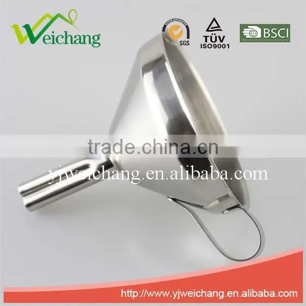 WCTS085 Hot sale Kitchenware tool oil filling funnel stainless steel funnel easy tools high quality