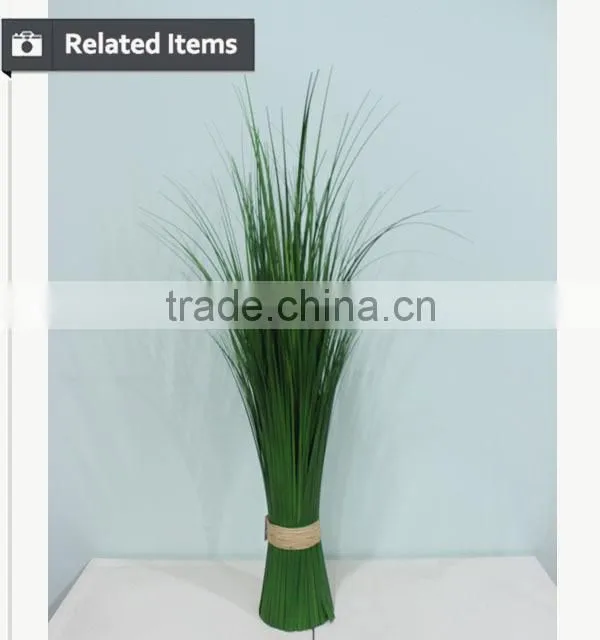 Real looking small vivid onion artificial potted grass for hotel decoration