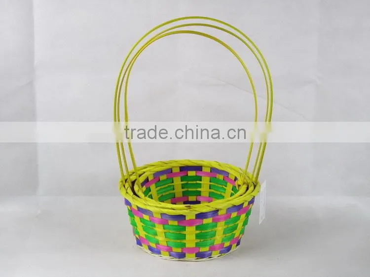 colorful bamboo baskets for decorating or storage