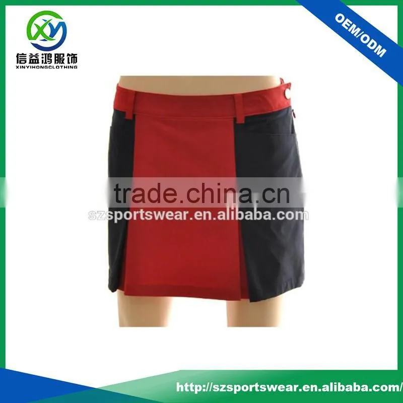 Custom color combination high quality golf outfit sport Skirt for women