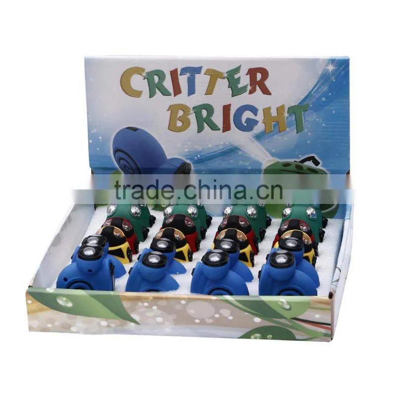 Cute hand shake flashlight mini novelty animal shape hand LED ilumination torch with chain