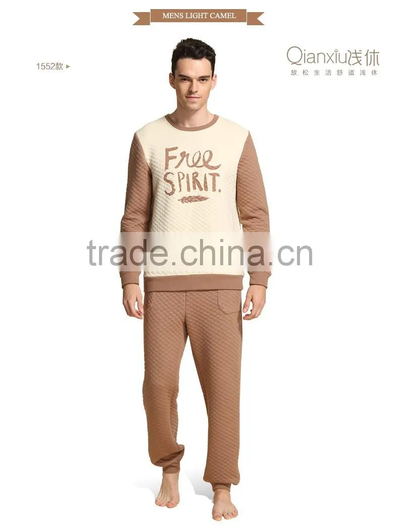 Latest design Qianxiu women thick printed sexy night suit