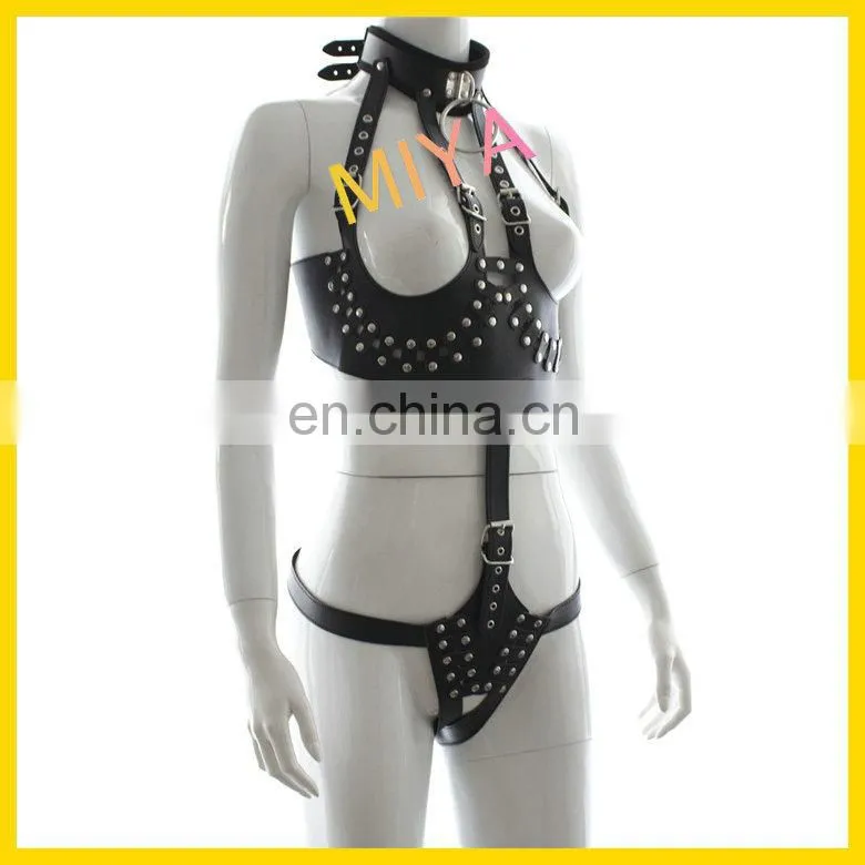 Adjustable Queen's PU Leather Costume Bondage Harness