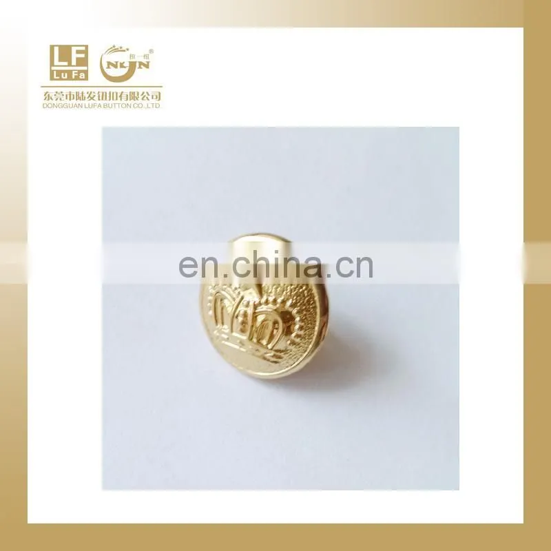 splendid gold hang plating crown metal button