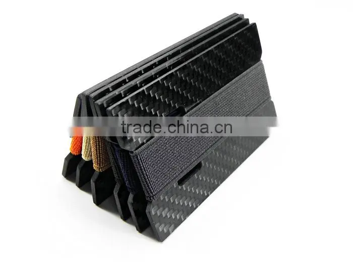 Colorful Elastic Bend Rear Carbon Fiber Business Cards holder