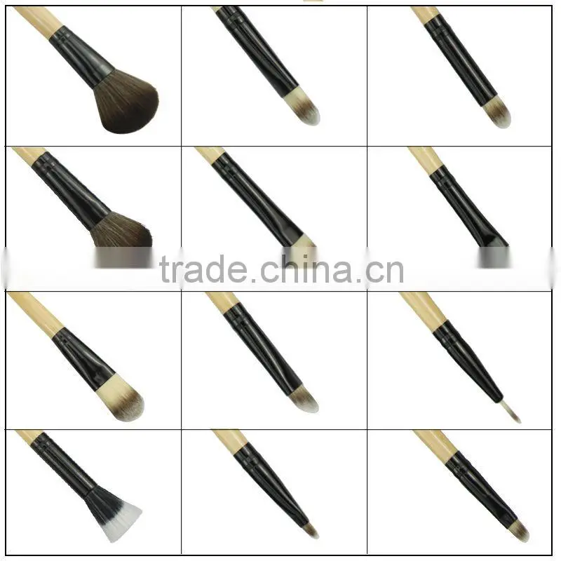 New arrival beige 12pcs make up brush set