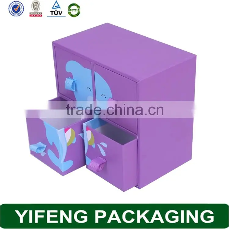 Purple 4 case packing design cute clothes cardboard box