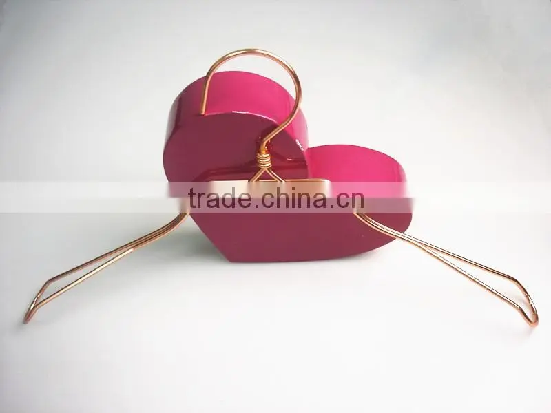 rose gold copper double metal coat hanger for boutique display
