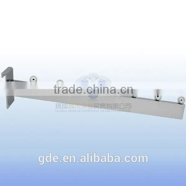 Metal chrome display hook for grid mesh wall