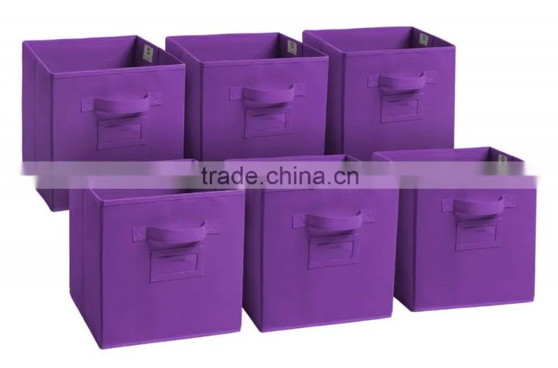 Non-woven storage bins, Folding Basket set of 6
