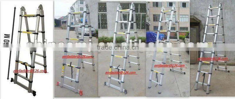 4.4m Aluminum Retractable Ladder /telescopic ladder