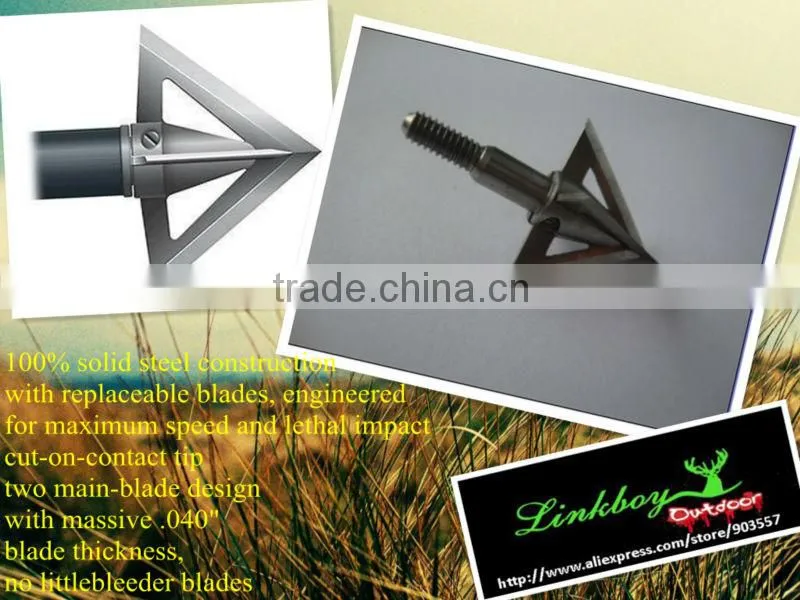 Sanford Bloodshot 100gr. Broadhead hunting arrowhead 4blade 8/32 thread