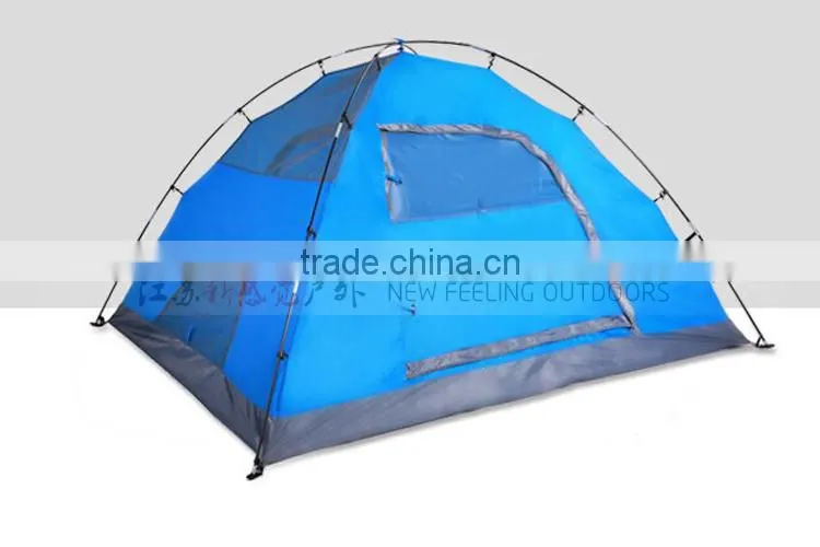 TOOTS 3-4 Person Double Layer Polyester Family Camping Tent With Fiberglass Pole