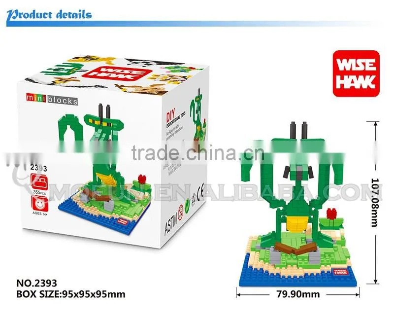 Mini Qute Kawaii WISE HAWK Kung Fu Panda 2 Po Master Monkey plastic building blocks bricks Anime cartoon model educational toy