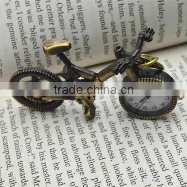 Mini Pocket Watch Bike Style Acrylic Glass Watch