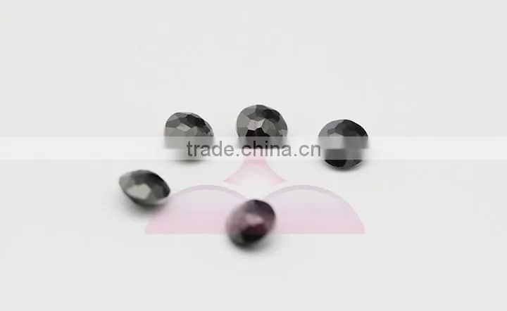 black cubic zircomia roumd gens