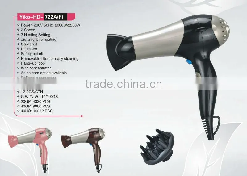 hot selling hair dryer YG-722A