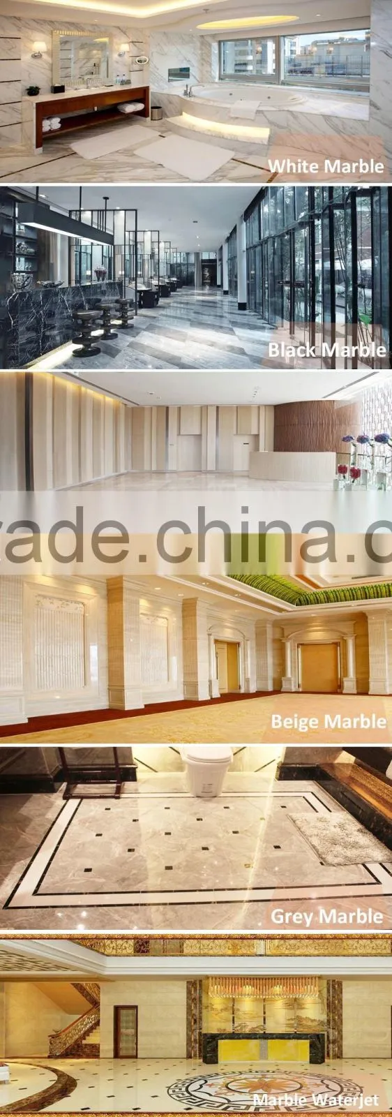 Popular Stone Product Natural Polished Italy White Marble Tiles