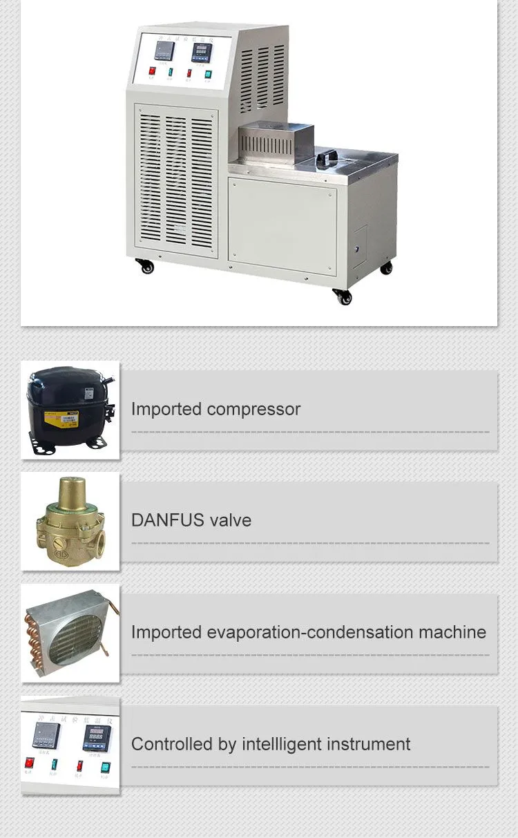 DWC 40/60/80/100 Low Temperature Chamber for Charpy Impact Test + Cooling Chamber+Chiller+Cooling Bath