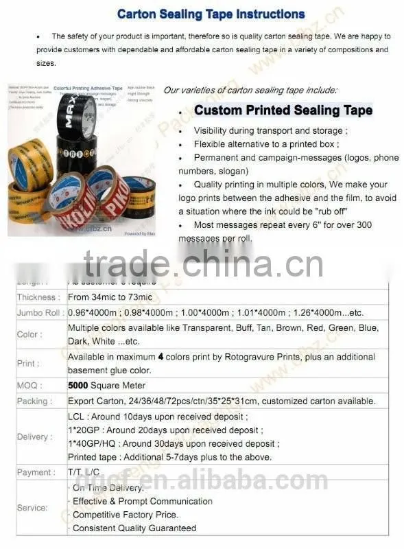 Protect package well packing tape with company logo