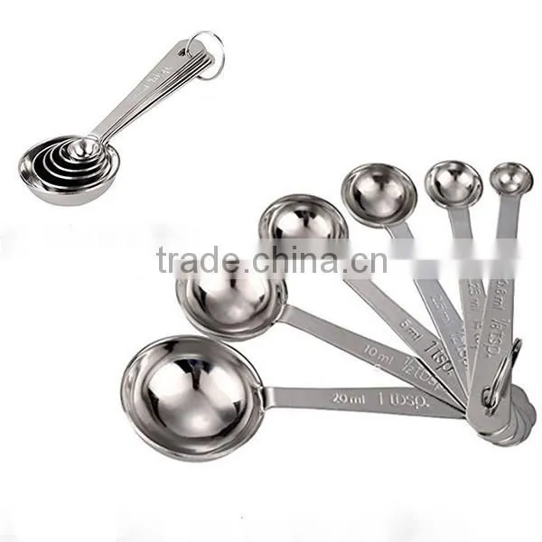 6 Piece Measuring Spoon Set for Cooking and Baking
