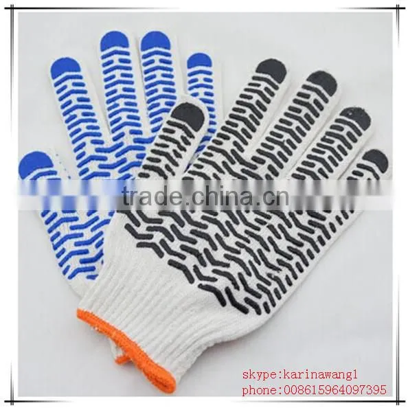 pvc dotted cotton gloves,cotton gloves,cotton knitted gloves dotted gloves