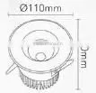 High luminance cob 5W10W LED recessed downlight round /square 2/3 warranty