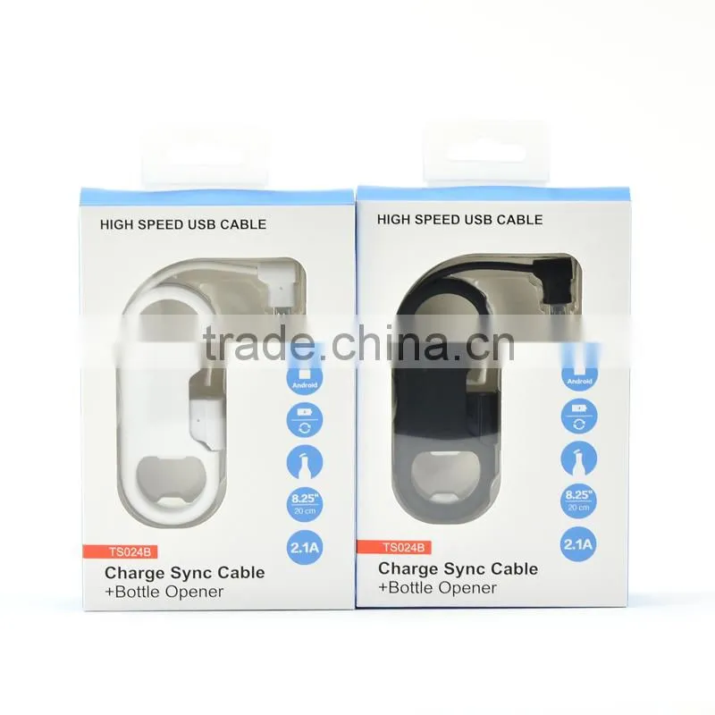 2015 New Design Multifunction Corkscrew Keychain USB Cable