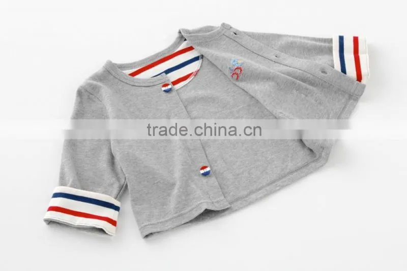 2016 Japanese wholesale products cute baby boy cardigan outfits infant wear children garment toddlers kids clothing