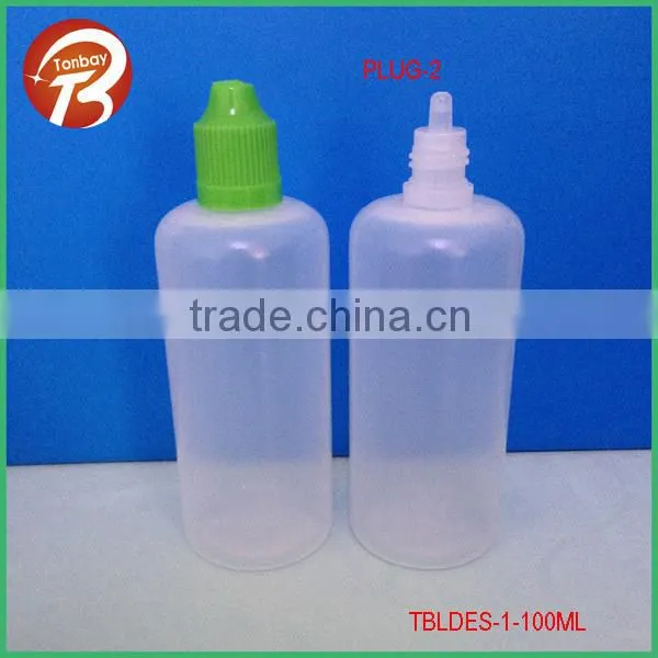 100ml long nozzle PET dropper bottle with childproof safety cap TBLDES-1-100ML